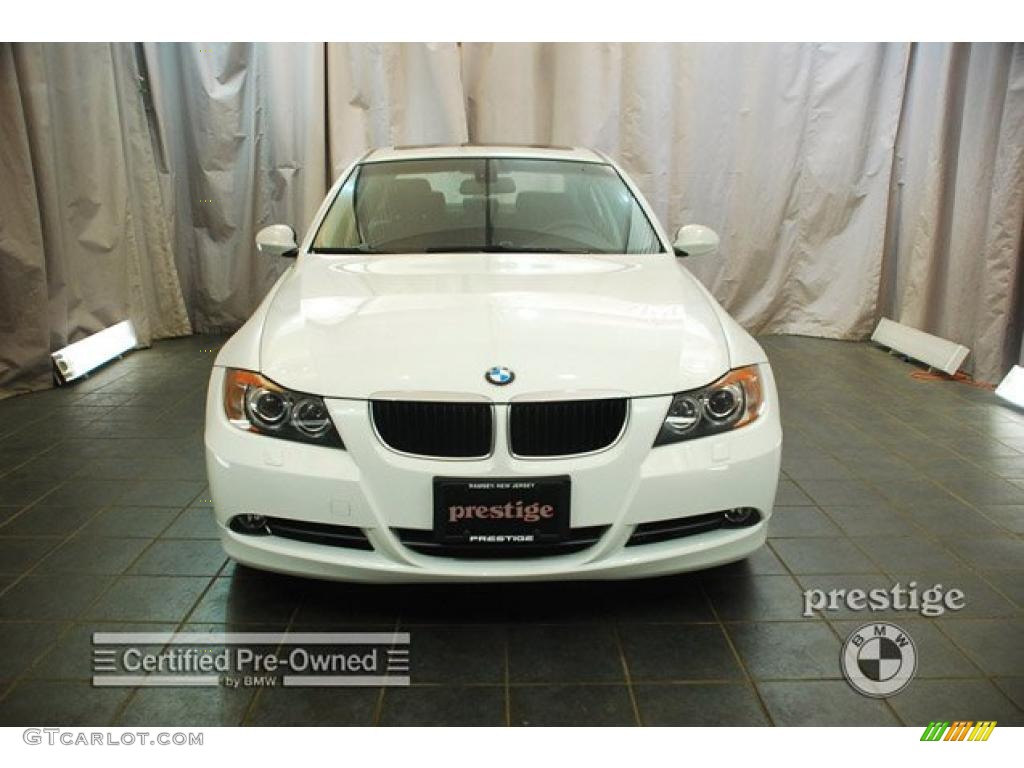 2008 3 Series 328xi Sedan - Alpine White / Black photo #6