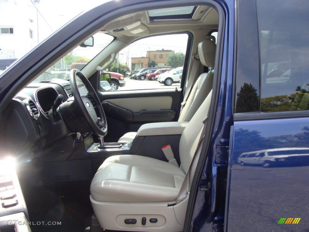 2008 Explorer XLT 4x4 - Dark Blue Pearl Metallic / Black/Stone photo #14