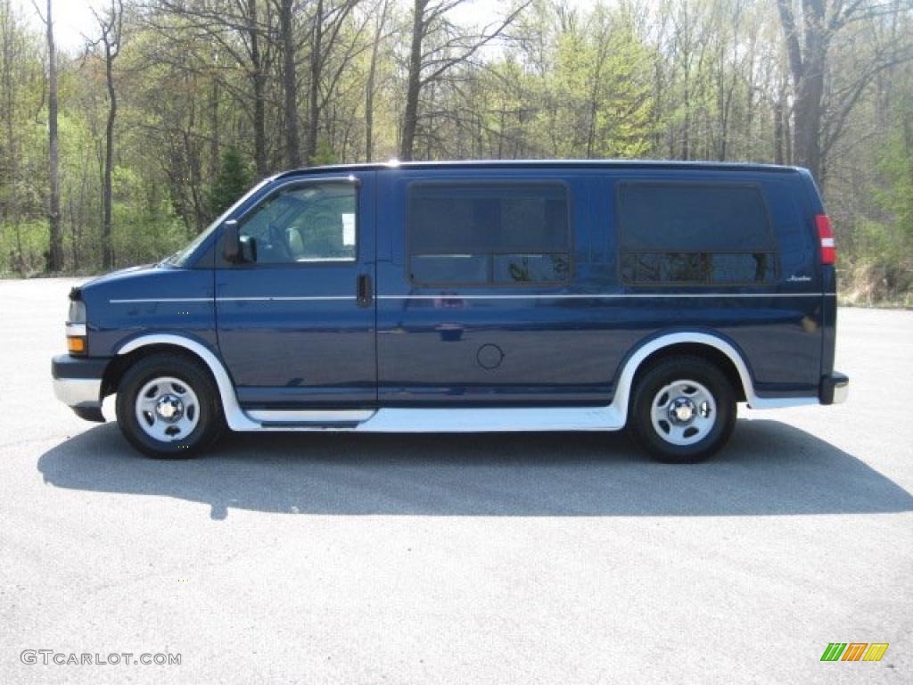2003 Express 1500 Passenger Conversion Van - Indigo Blue Metallic / Medium Dark Pewter photo #8