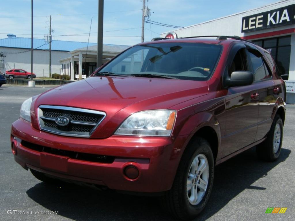 2005 Sorento LX - Radiant Red Metallic / Beige photo #1