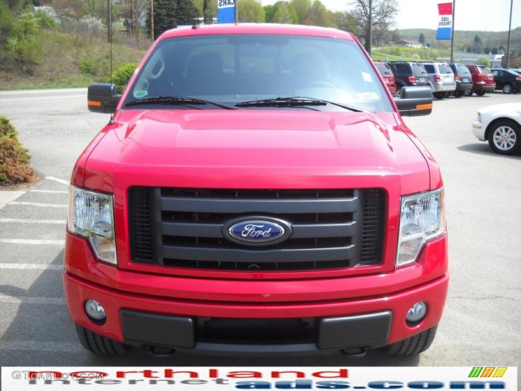 2010 F150 FX4 SuperCab 4x4 - Vermillion Red / Black photo #3