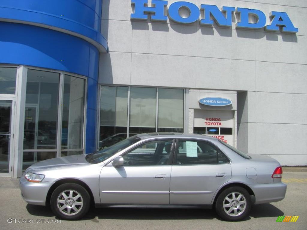 2002 Accord SE Sedan - Satin Silver Metallic / Quartz Gray photo #5