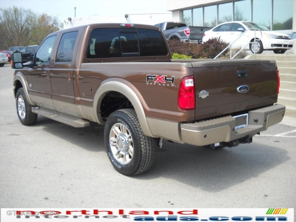 2011 F350 Super Duty King Ranch Crew Cab 4x4 - Golden Bronze Metallic / Chaparral Leather photo #8