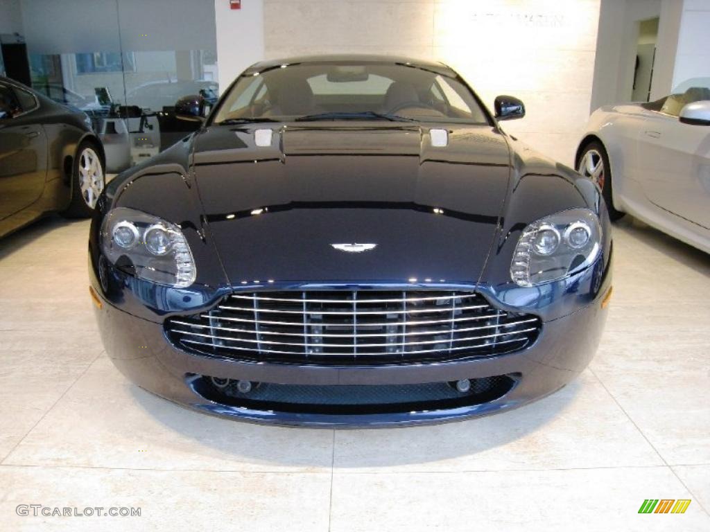 2008 V8 Vantage Coupe - Blue Sapphire / Red Fox photo #2