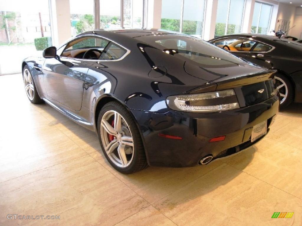 2008 V8 Vantage Coupe - Blue Sapphire / Red Fox photo #4