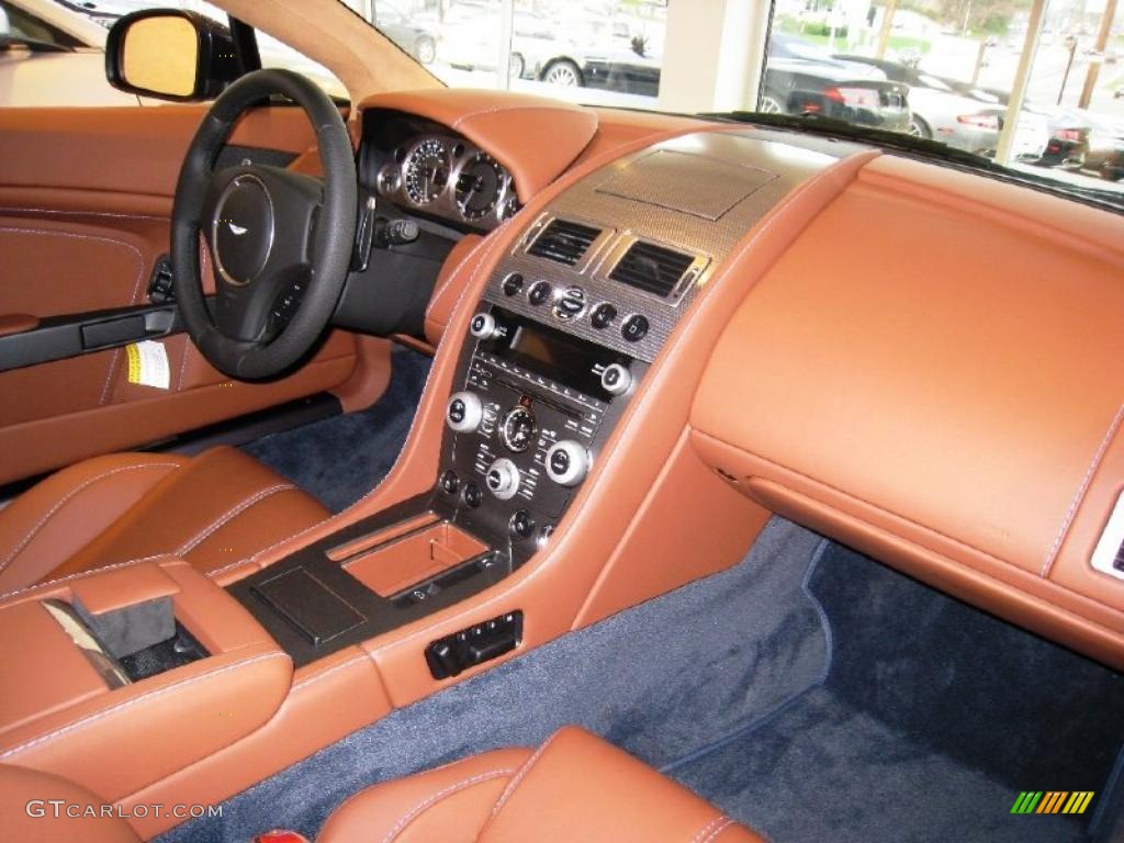 2008 V8 Vantage Coupe - Blue Sapphire / Red Fox photo #8