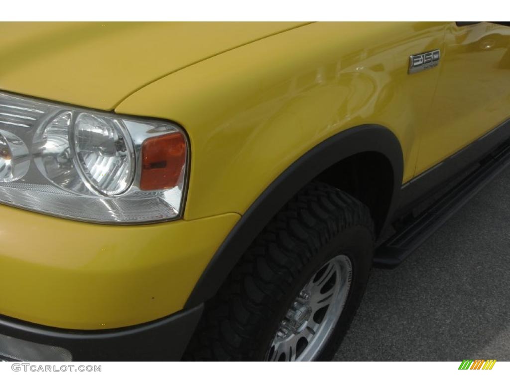 2004 F150 FX4 SuperCab 4x4 - Blazing Yellow / Black photo #7