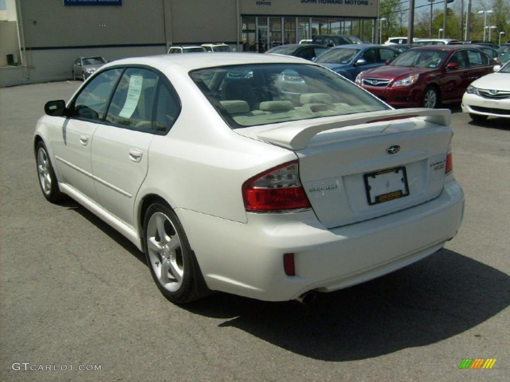 2008 Legacy 2.5i Sedan - Satin White Pearl / Warm Ivory photo #7