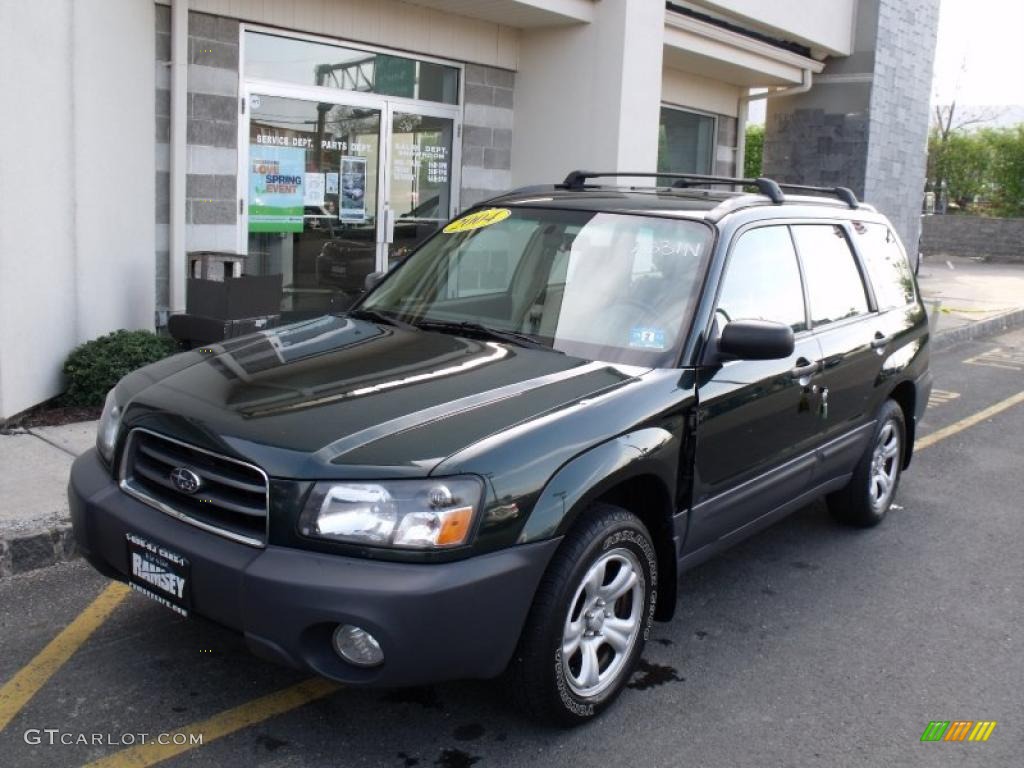 2004 Forester 2.5 X - Woodland Green Pearl / Beige photo #1