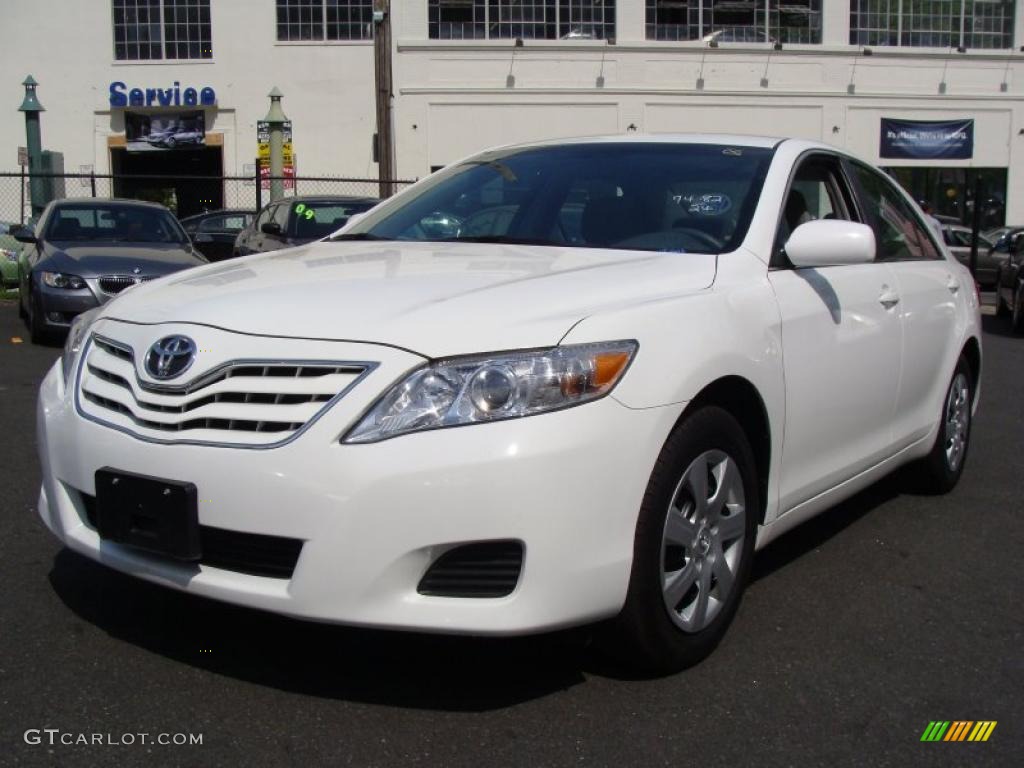 2010 Camry LE - Super White / Ash Gray photo #1