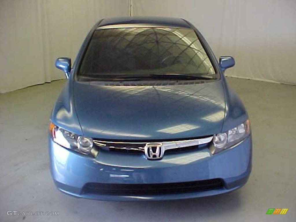 2007 Civic LX Sedan - Atomic Blue Metallic / Gray photo #2