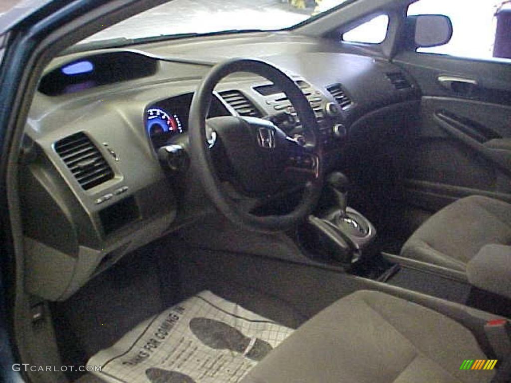 2007 Civic LX Sedan - Atomic Blue Metallic / Gray photo #9