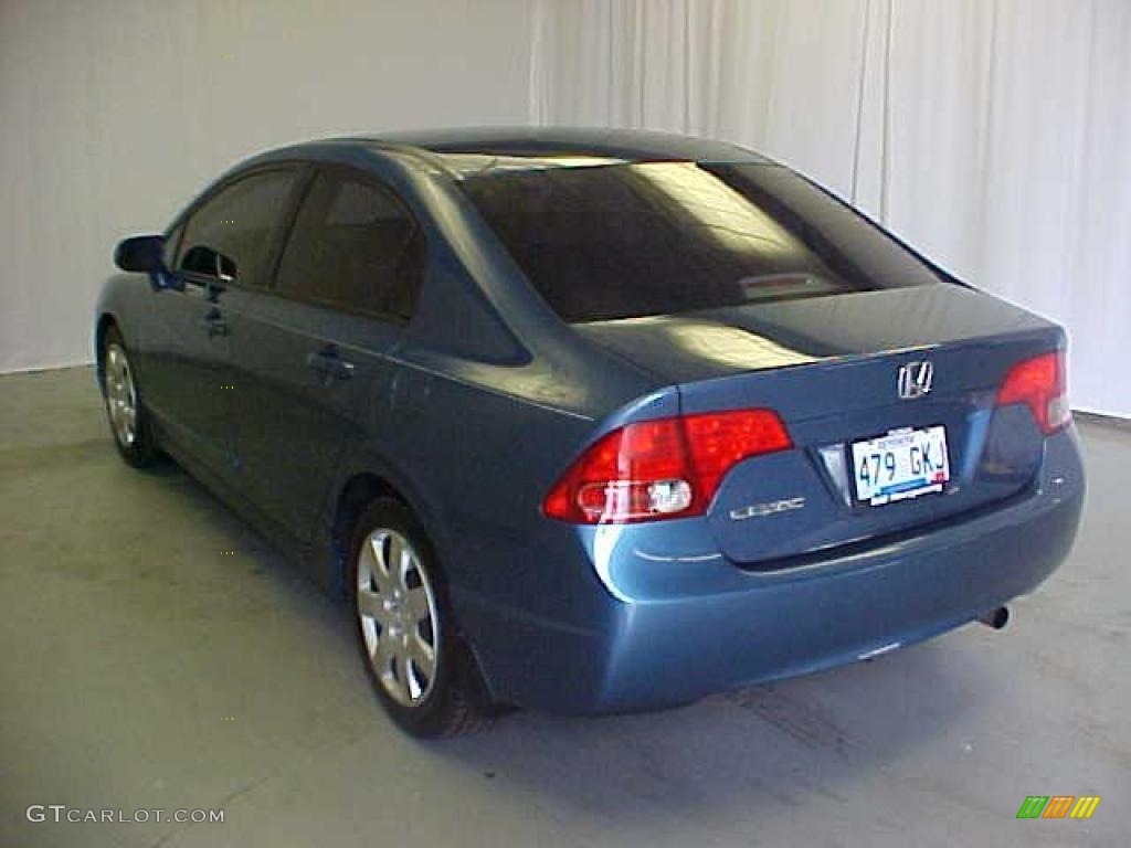 2007 Civic LX Sedan - Atomic Blue Metallic / Gray photo #25