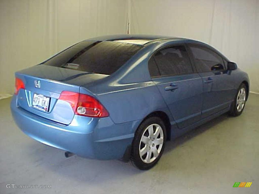2007 Civic LX Sedan - Atomic Blue Metallic / Gray photo #26