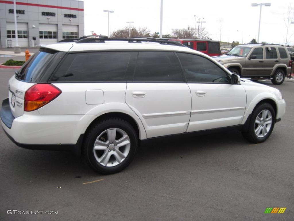 2006 Outback 2.5 XT Limited Wagon - Satin White Pearl / Taupe photo #2