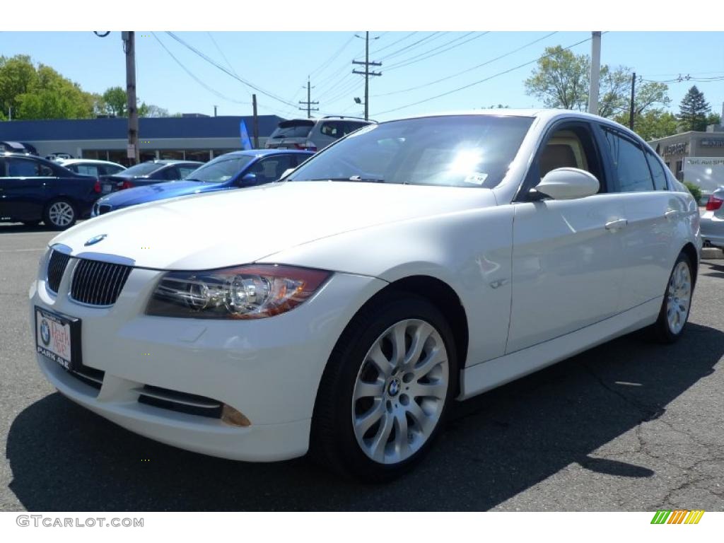 2008 3 Series 335xi Sedan - Alpine White / Beige photo #7