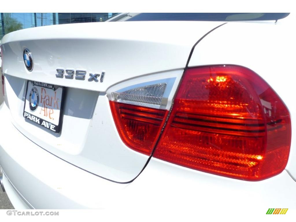 2008 3 Series 335xi Sedan - Alpine White / Beige photo #16