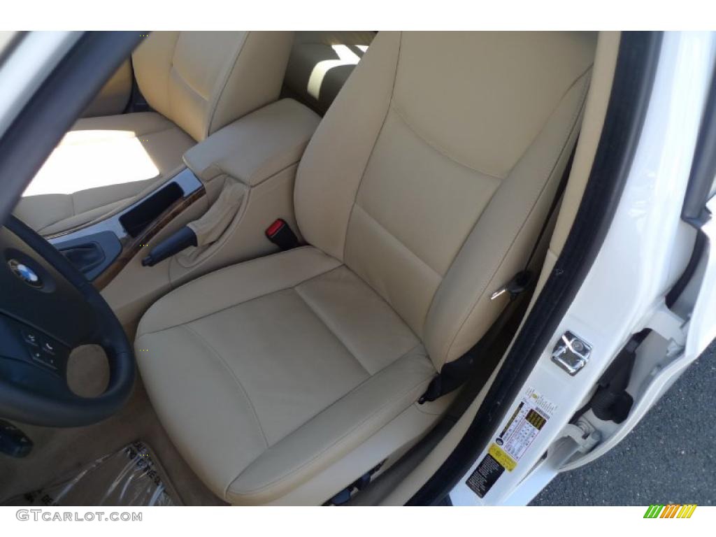 2008 3 Series 335xi Sedan - Alpine White / Beige photo #27