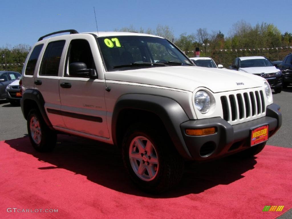 2002 Liberty Sport 4x4 - Stone White / Dark Slate Gray photo #5