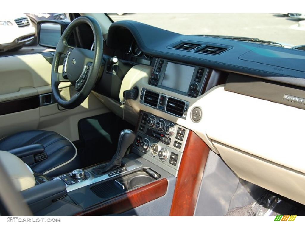 2008 Range Rover V8 Supercharged - Zermatt Silver Metallic / Navy Blue/Ivory photo #11