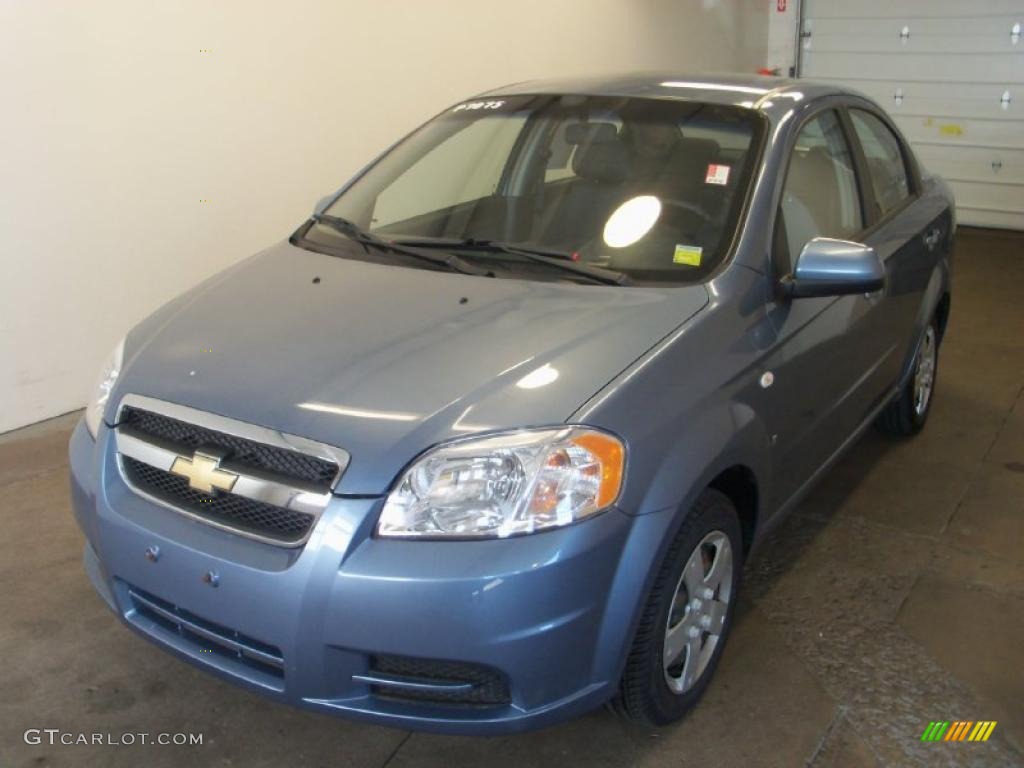 2007 Aveo LS Sedan - Icelandic Blue / Charcoal Black photo #1