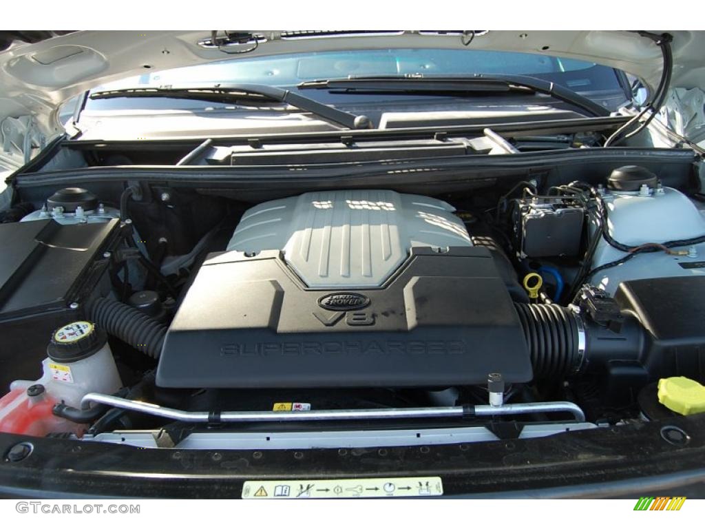 2008 Range Rover V8 Supercharged - Zermatt Silver Metallic / Navy Blue/Ivory photo #22