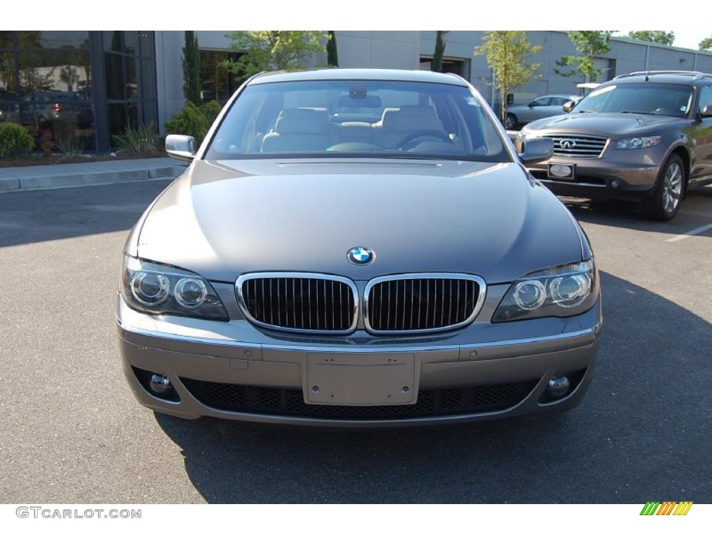 2007 7 Series 750Li Sedan - Sterling Grey Metallic / Cream Beige photo #14