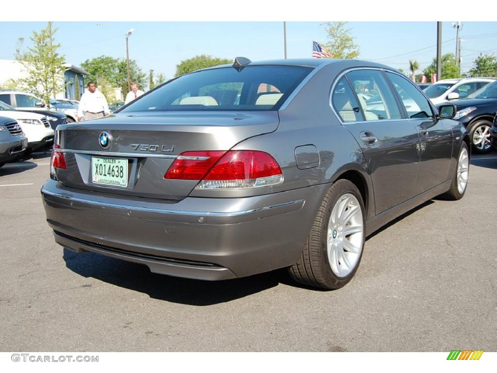 2007 7 Series 750Li Sedan - Sterling Grey Metallic / Cream Beige photo #16