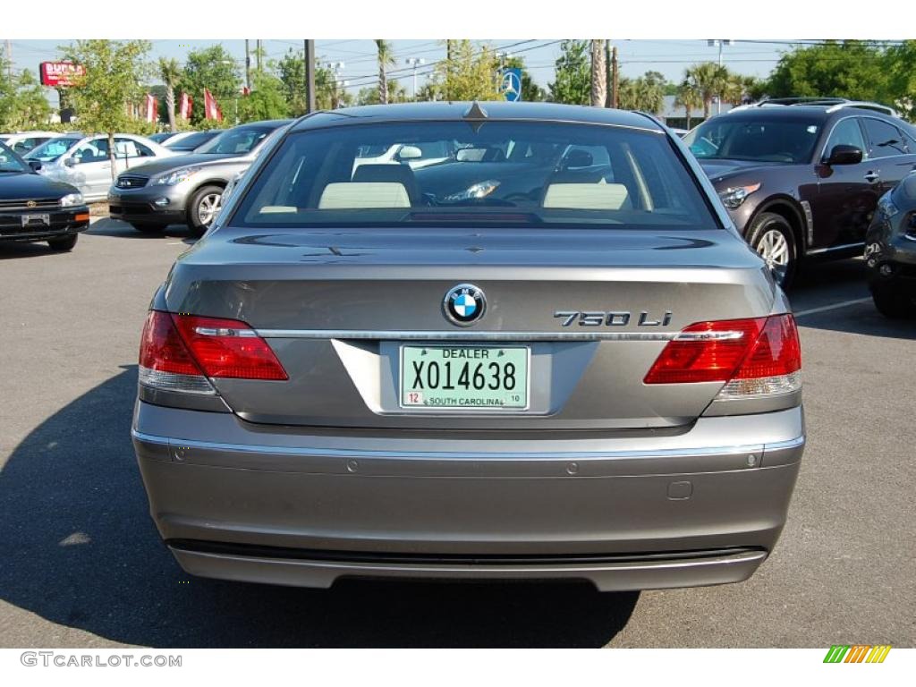 2007 7 Series 750Li Sedan - Sterling Grey Metallic / Cream Beige photo #17
