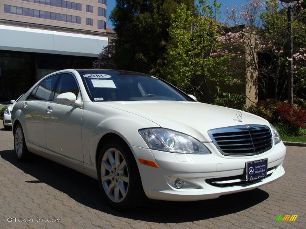 2007 S 550 Sedan - Arctic White / Grey/Dark Grey photo #3