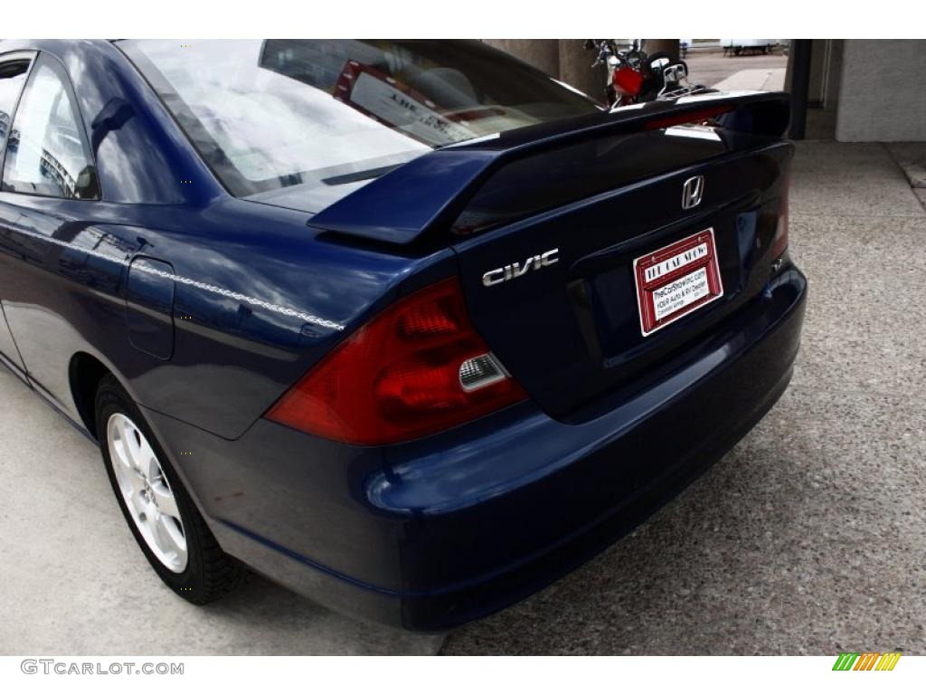2003 Civic EX Coupe - Eternal Blue Pearl / Ivory photo #17