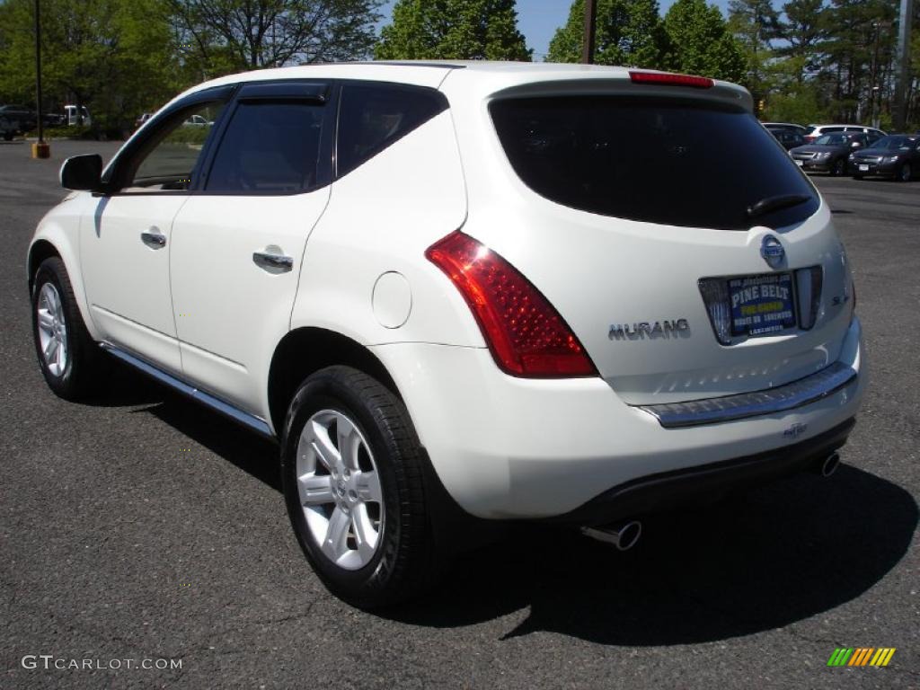 2007 Murano SL AWD - Glacier Pearl White / Cafe Latte photo #6