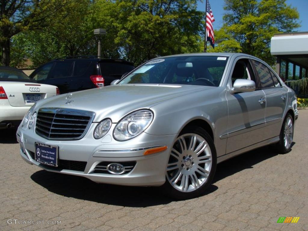 2008 E 350 4Matic Sedan - Iridium Silver Metallic / Black photo #1