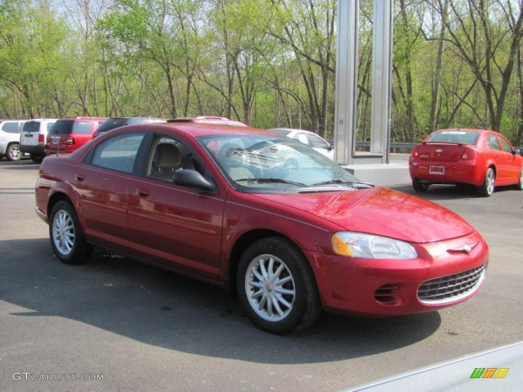 2002 Sebring LX Sedan - Inferno Red Pearl / Dark Slate Gray photo #5