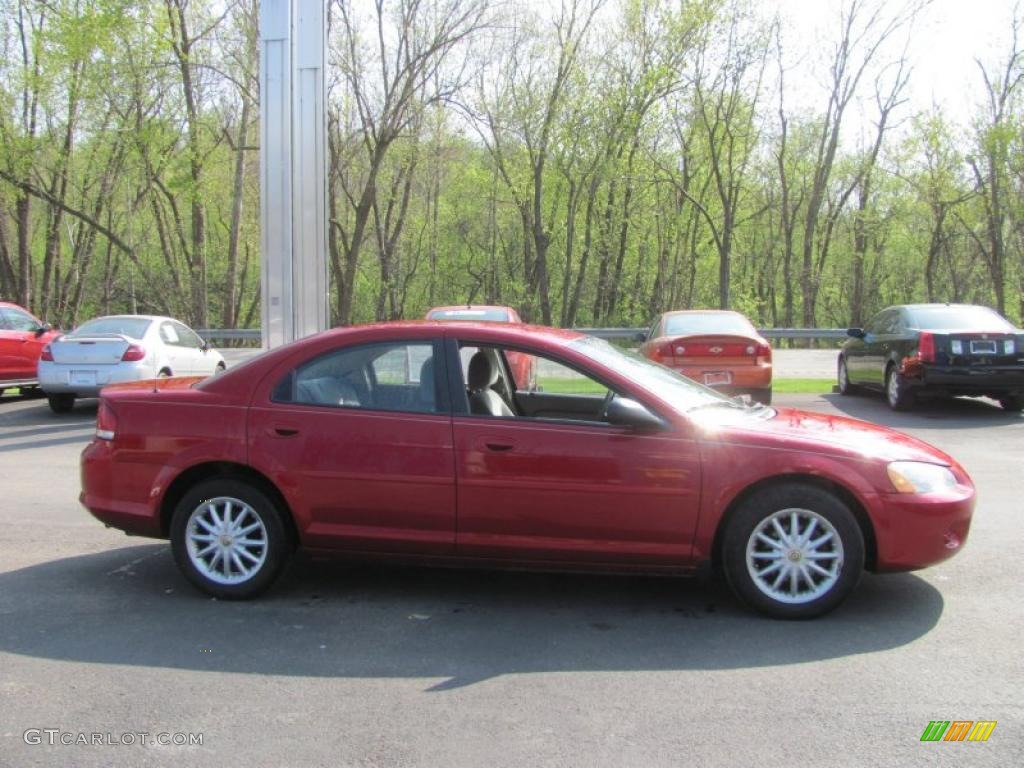 2002 Sebring LX Sedan - Inferno Red Pearl / Dark Slate Gray photo #11