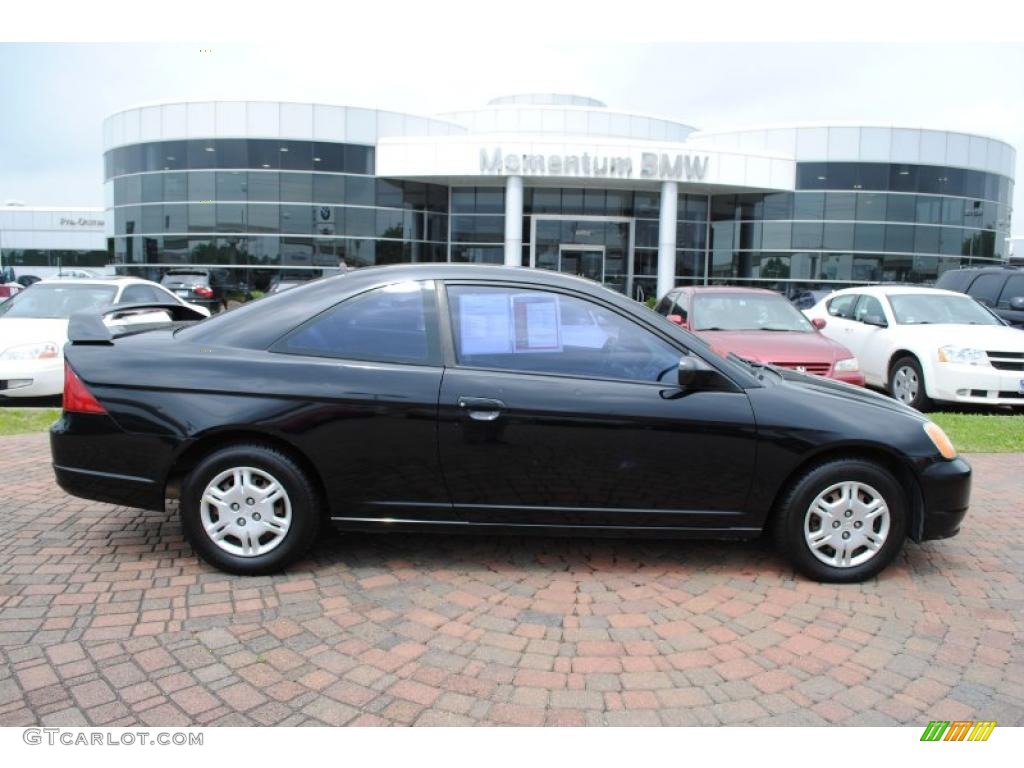 2002 Civic LX Coupe - Nighthawk Black Pearl / Black photo #1