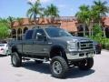 2005 Dark Shadow Grey Metallic Ford F250 Super Duty Lariat Crew Cab 4x4  photo #1