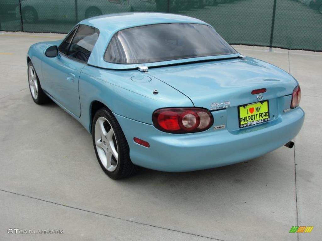2002 MX-5 Miata LS Roadster - Crystal Blue Metallic / Tan photo #5