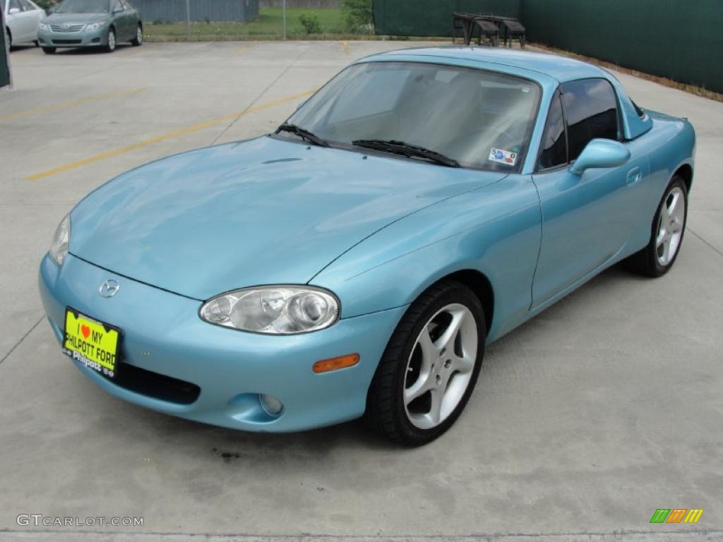 2002 MX-5 Miata LS Roadster - Crystal Blue Metallic / Tan photo #7