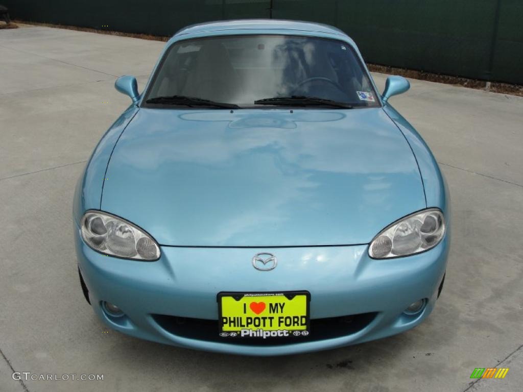 2002 MX-5 Miata LS Roadster - Crystal Blue Metallic / Tan photo #8