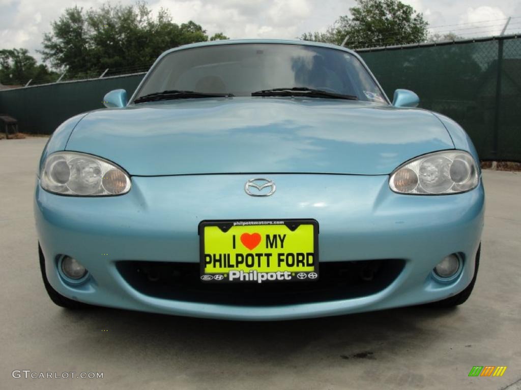 2002 MX-5 Miata LS Roadster - Crystal Blue Metallic / Tan photo #9