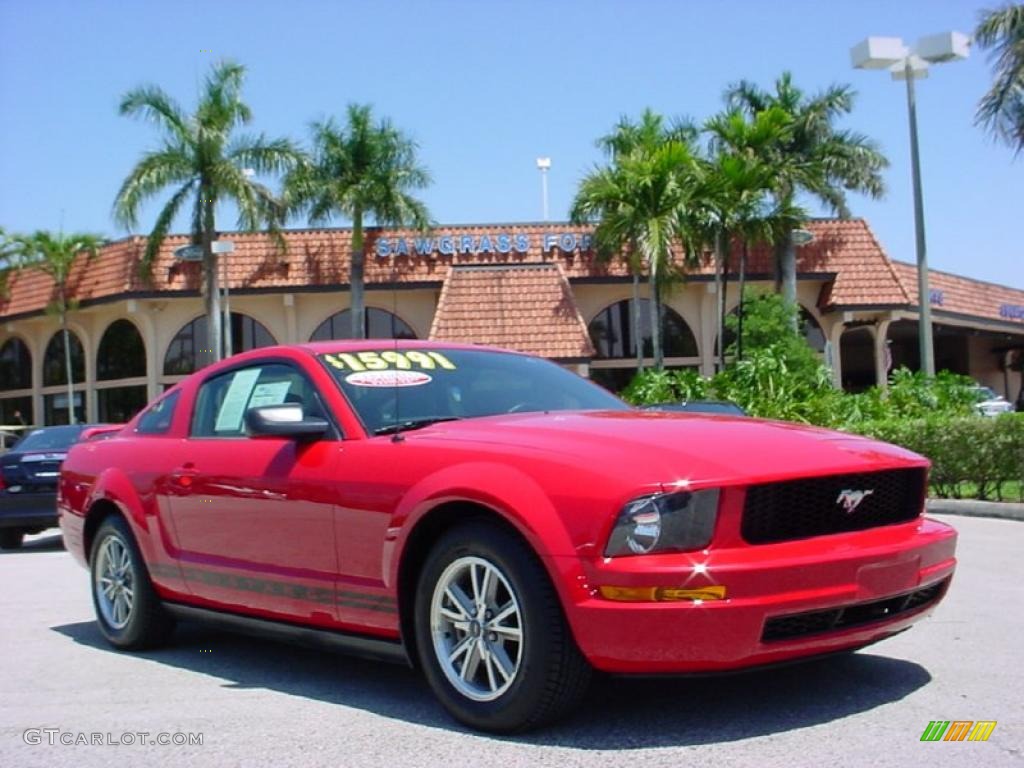 2005 Mustang V6 Premium Coupe - Torch Red / Dark Charcoal photo #1