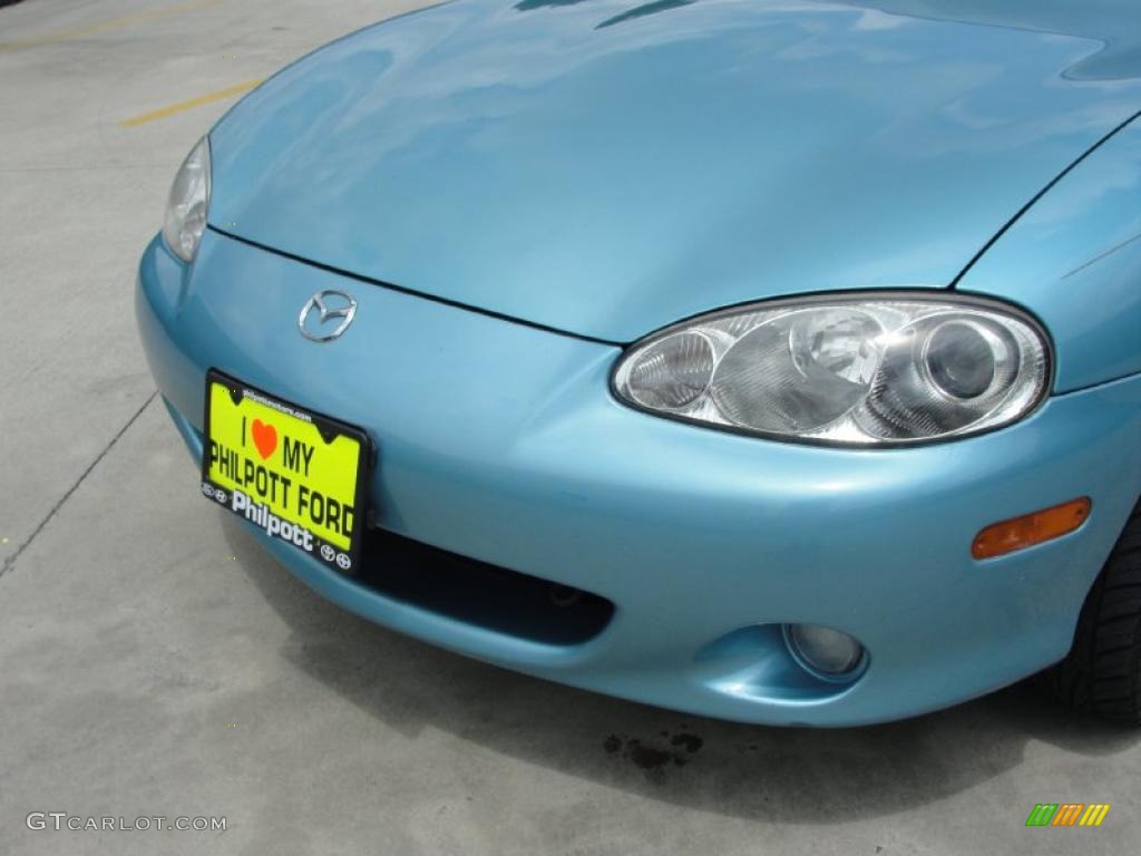 2002 MX-5 Miata LS Roadster - Crystal Blue Metallic / Tan photo #13