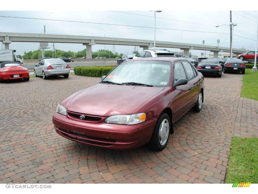 1999 Corolla CE - Venetian Red Pearl / Light Charcoal photo #3