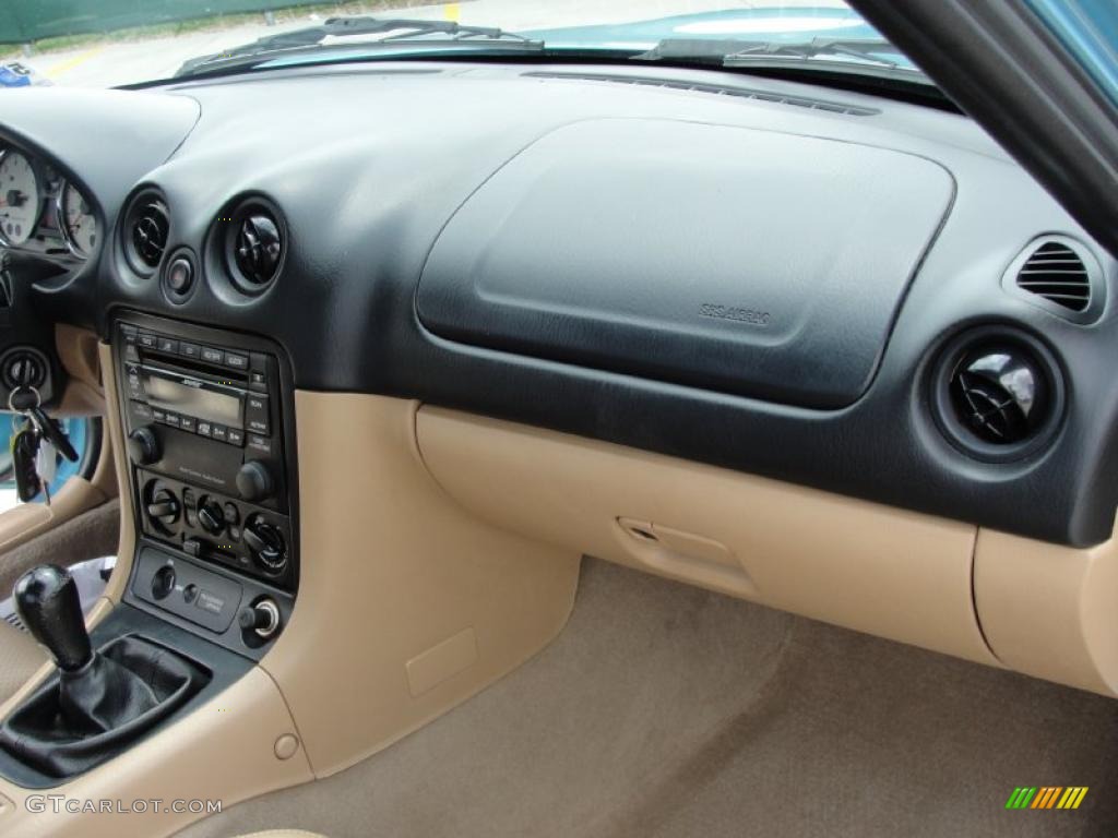 2002 MX-5 Miata LS Roadster - Crystal Blue Metallic / Tan photo #27