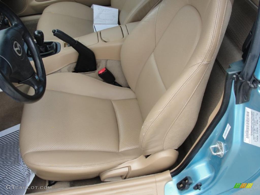 2002 MX-5 Miata LS Roadster - Crystal Blue Metallic / Tan photo #32