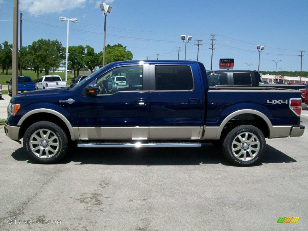 2010 F150 King Ranch SuperCrew 4x4 - Dark Blue Pearl Metallic / Chapparal Leather photo #2