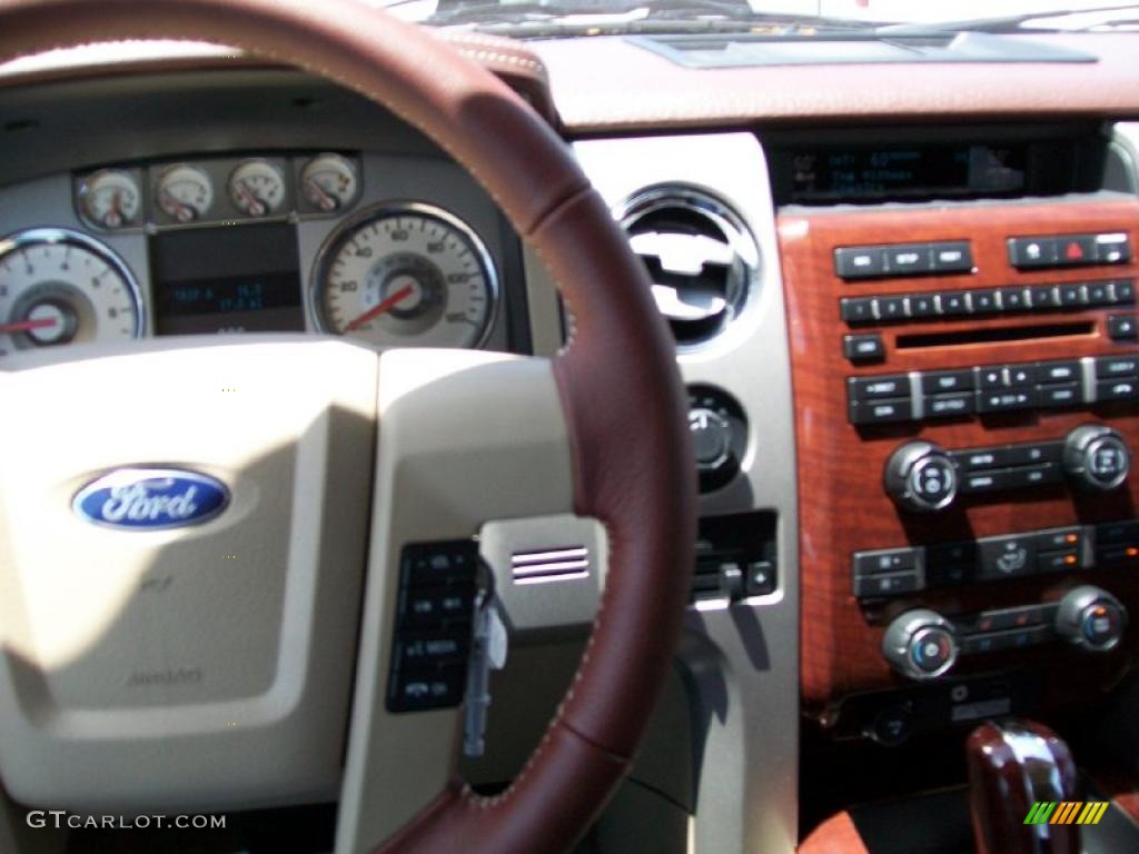 2010 F150 King Ranch SuperCrew 4x4 - Dark Blue Pearl Metallic / Chapparal Leather photo #3