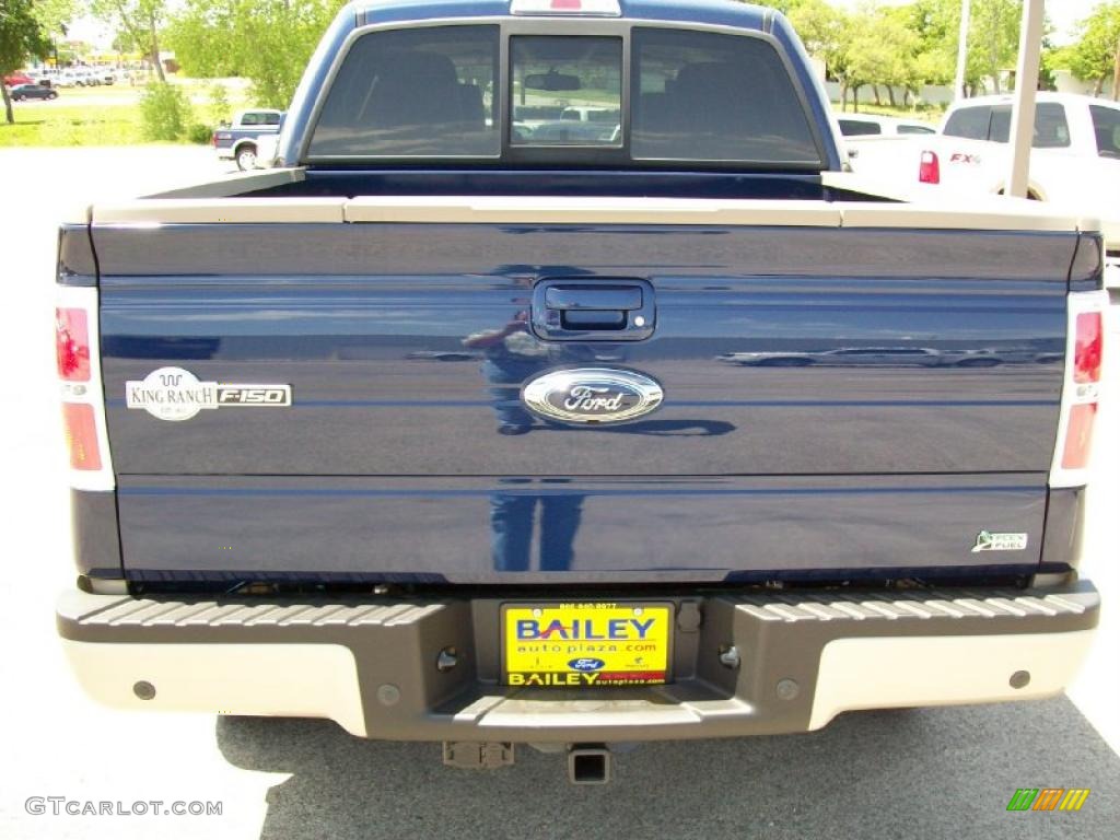 2010 F150 King Ranch SuperCrew 4x4 - Dark Blue Pearl Metallic / Chapparal Leather photo #5