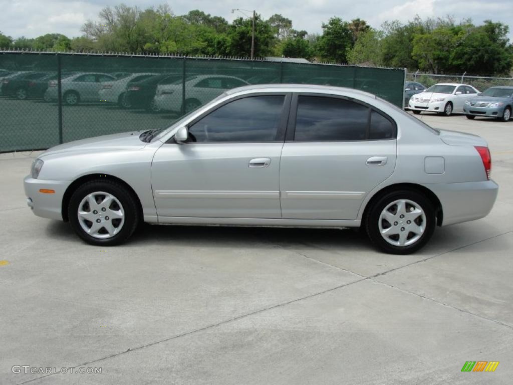 2006 Elantra GLS Sedan - Sterling Silver / Gray photo #6